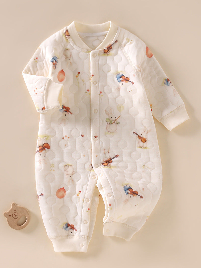 Three-Layer Warm Baby Romper