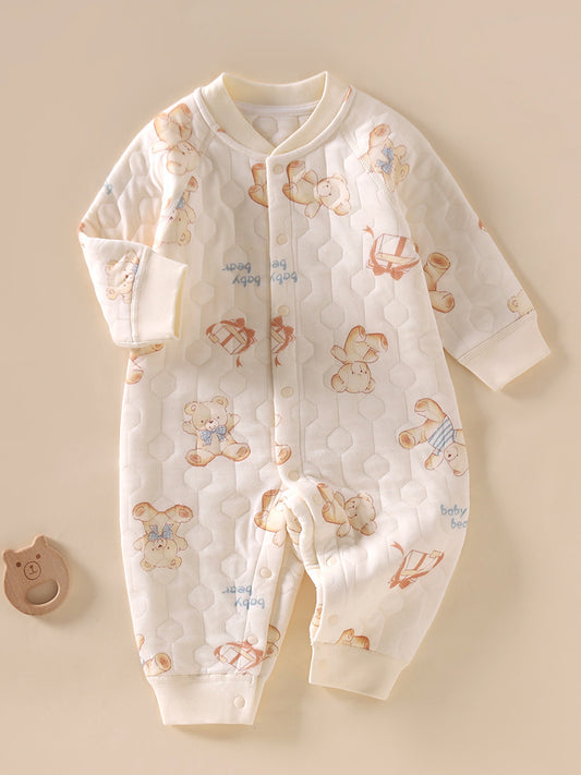 Three-Layer Warm Baby Romper